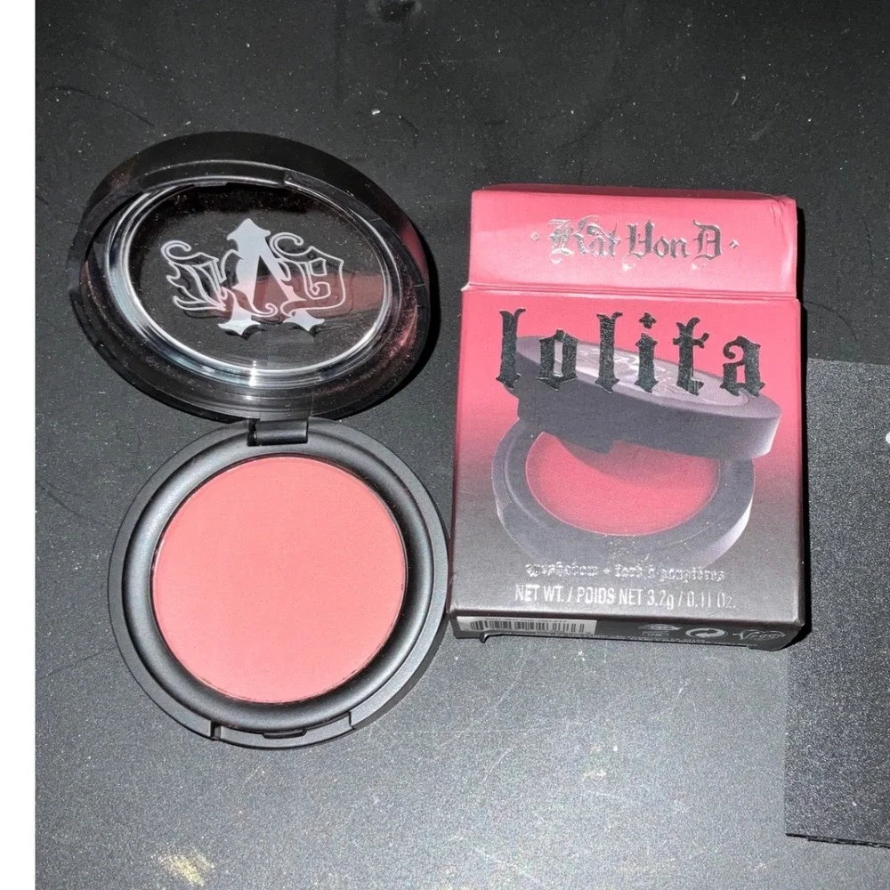Kat Von D Lolita Eyeshadow Blush Matte Pressed Powder Vegan Makeup Compact Box